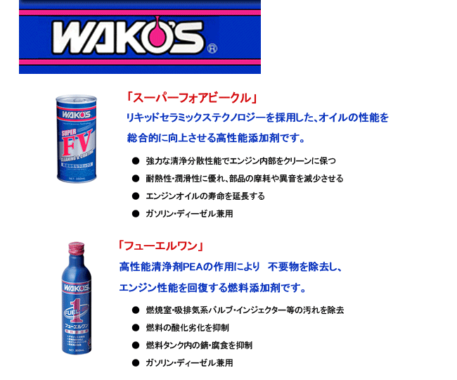 WAKO’S製品